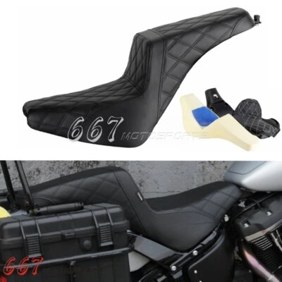 Gel Pad 2-Up Seat For Harley Softail Street Bob FXBB FXBBS Standard FXST 2018-26 - Image 1 of 4