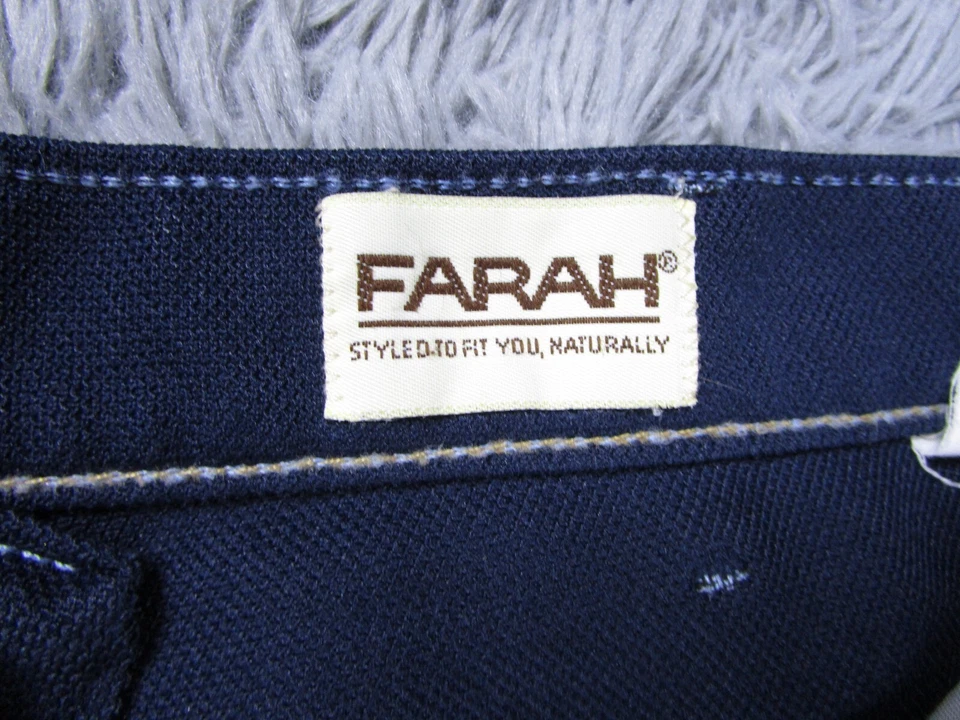 FARAH Pants Womens 32x27 Dress  Navy Blue Stretch Comfy Trousers Casual Career - Image 4 of 4