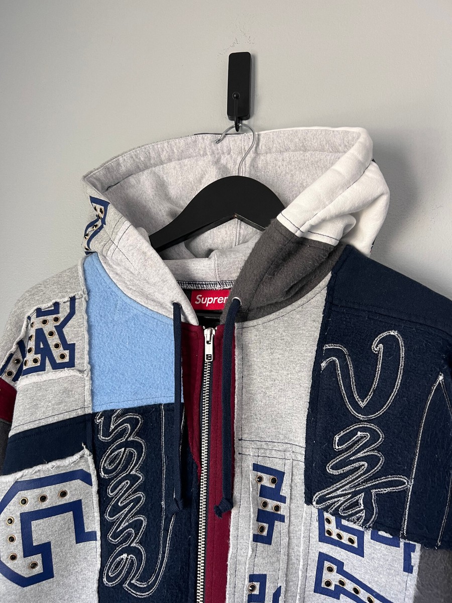 【XL】Supreme Patchwork Knit Zip Up Polo Supreme Patchwork Knit Zip Up Polo (SS20) - $148