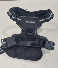 Amazon Basics Adjustable Outdoor Pet Harness Dog Vest Black Size M-L Buckle 