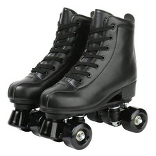 Roller Skates, Double-Row Roller Skates for Unisex, Roller Skates PU Leather ...