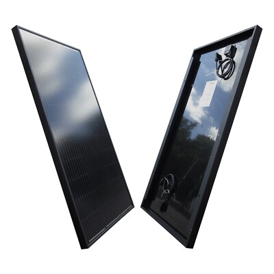 Solarpanel 100W Solarmodul 12V Monokristallin Solarzelle schwarz black