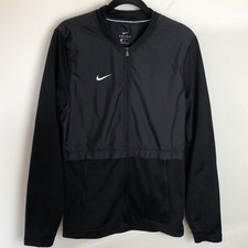 Nike Dri-Fit Jacket Black Full Zip Pockets Mens Small