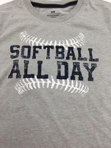Ballpark Series SS Graphic Tee Softball All Day | Gray | Small - Picture 2 of 6