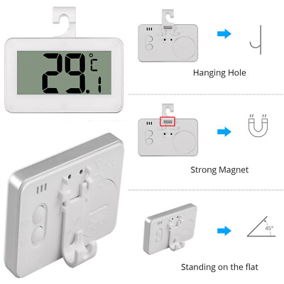 4x Wasserdicht Gefrierschrank Thermometer Digital Kühlschrank Thermometer