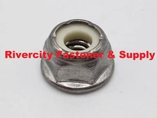 (50) 1/4-20 Stainless Flange Nylon Insert Lock Nuts 1/4x20 Nyloc Nylok Nylock