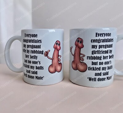 Lustige Geschenk Tasse Geburtsankündigung für neuen Papa,- Keramiktasse