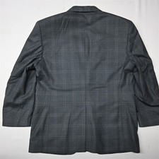 Jos A Bank Traveler 46R Blue Woven 100 Wool Mens Blazer Sport Coat Suit Jacket