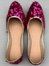 Indian Punjabi Pakistani Ethnic Traditional Women Khussa Flat Shoes Juti US 7