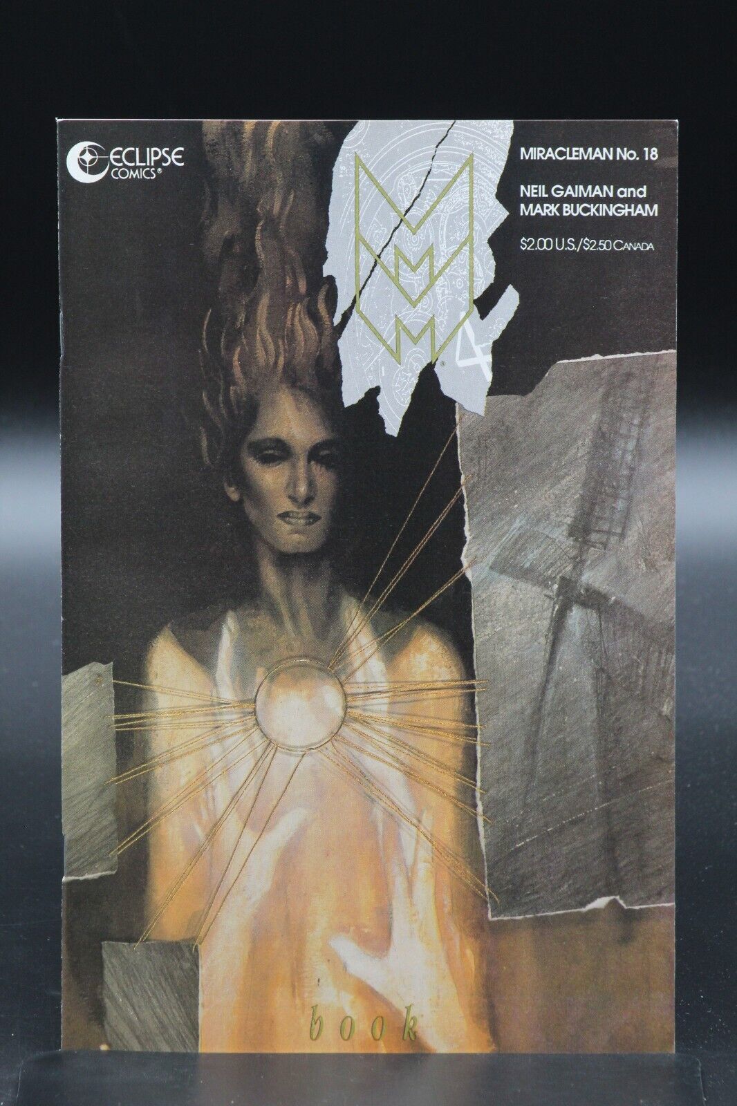 Miracleman (1985) #18 1st Print Dave McKean Cover Neil Gaiman Eclipse VF/NM
