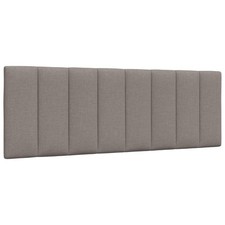 Betthaupt Kopfteil Polster Kissen in Taupe 120 cm Stoff mit Reißverschluss