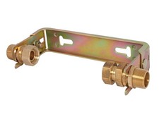 Wasserz&auml;hler-Einbaub&uuml;gel QN 2,5 mit Verschraubung 1"x1", verzinkt, verstellbar