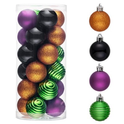 Valery Madelyn 24ct Halloween Ornaments Tree 1.57 inches, Orange Purple Green