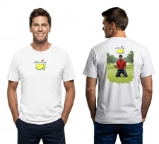 2001 Tiger Woods Masters Champion Custom T-Shirt! Front and Back Design! 1 of 1