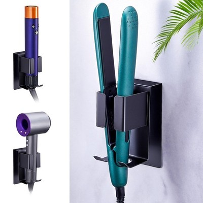 Hair Straightener Holder Wall Mounted Blow Dryer Holder, Blow Dryer and Curli...
