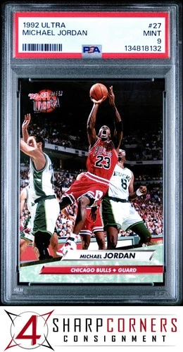 1992 ULTRA #27 MICHAEL JORDAN BULLS HOF PSA 9
