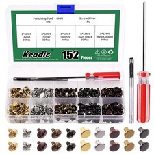302 PCS 5 Colors 8x6 MM Round Flat Head Chicago Binding Screws Rivets Tool Kit
