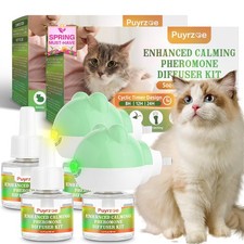Cat Calming Diffuser with 3 Timing Functions, 6-in-1 Cat Pheromones Calming D...