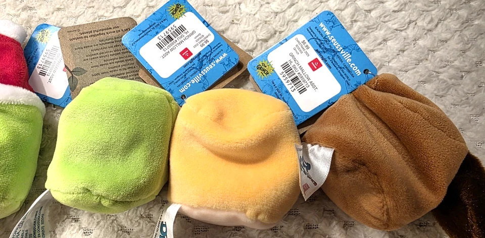 How The Grinch Stole Christmas Bean Bag Peluche Lote Nuevo 2.5" cada uno Nuevo con Etiquetas Aurora Foto 3 de 4