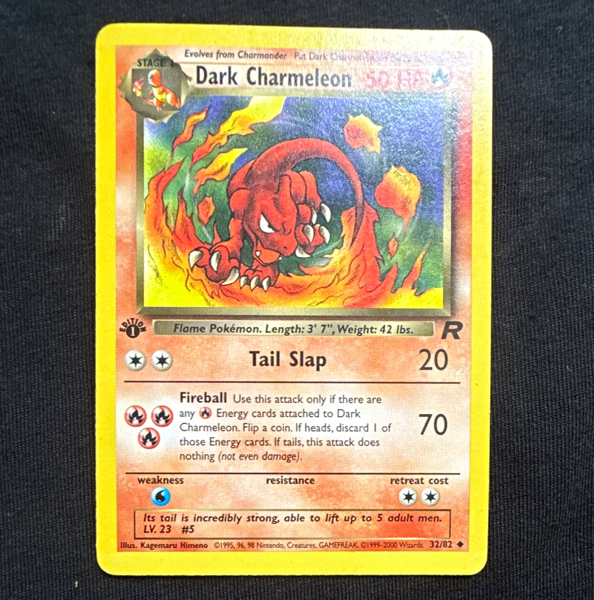 charmeleon pokemon card first edition Base Set #24(Shadowless) Colorless Slash (30) Colorless Rare Charmeleon Pokemon Card From