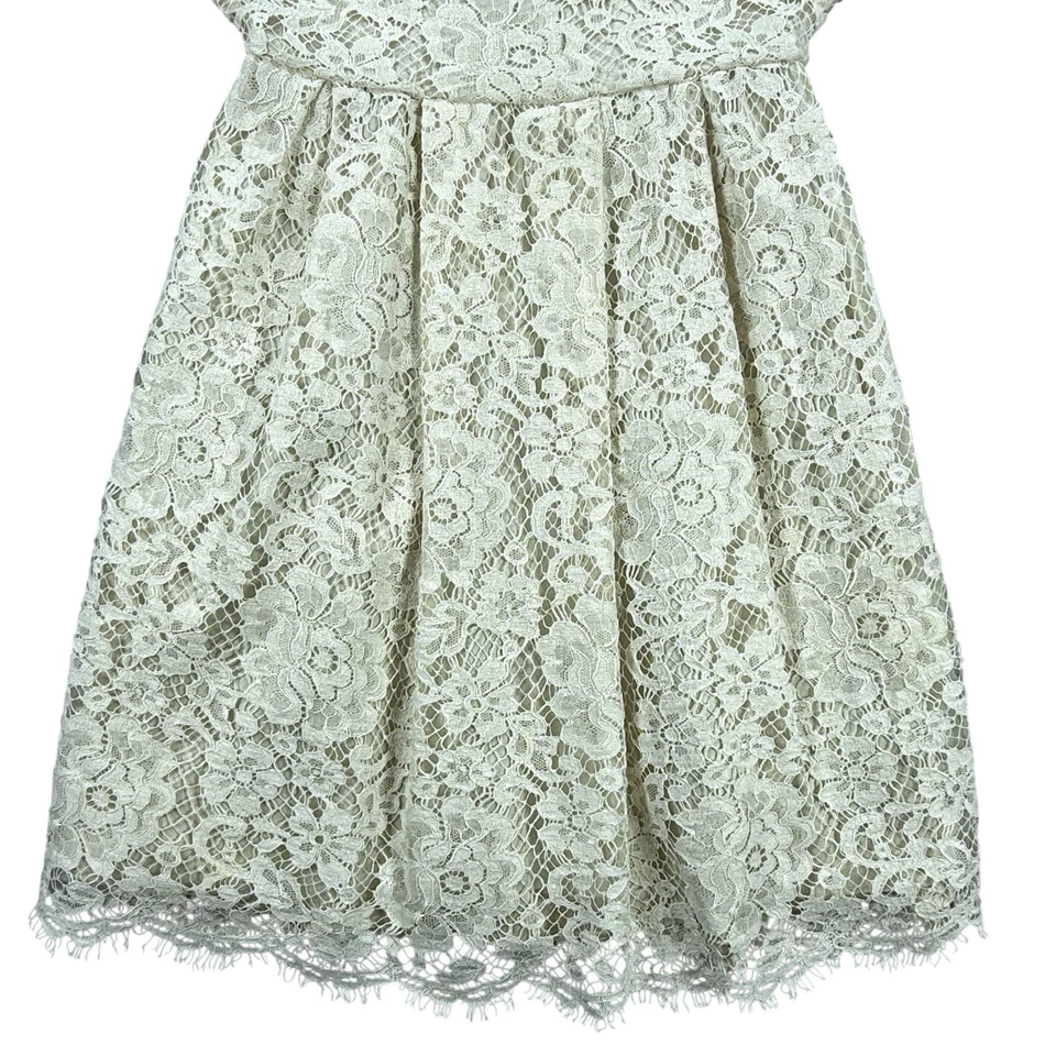 Vestido Dolce & Gabbana Niños Niñas Talla 4 Crudo Crema Encaje Vacaciones Ocasión Especial Foto 3 de 4