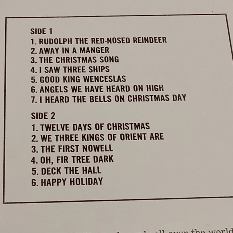 BING CROSBY Songs Of Christmas Decca LP 33 1/3 w/Kathryn La-Z-Boy Chair Ad - Imagem 2 de 4