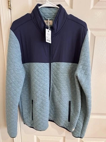 NWT Marine Layer Corbet Full Zip Jacket Mens Large Porcelain Mood Indigo $145 - product listing photo