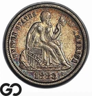 1883 Seated Liberty Dime, Choice AU Collector Type Coin