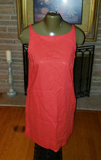 NWT Gap Hot orange Linen-Blend Sleeveless Mini Dress size Small