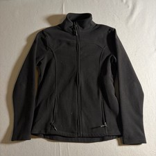 C9 by Champion Womens Black Full Zip Fleece Jacket Small Mock Neck 1323