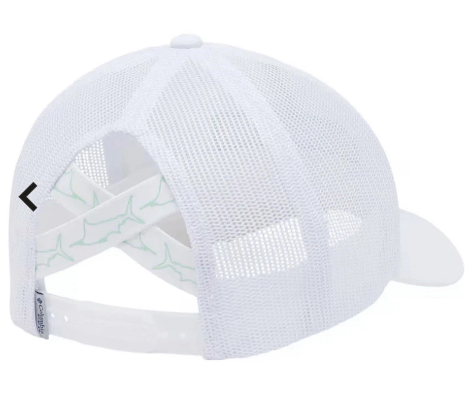 Gorra Columbia PFG Cola de Caballo Parche para Damas - Sombrero Blanco Foto 2 de 3