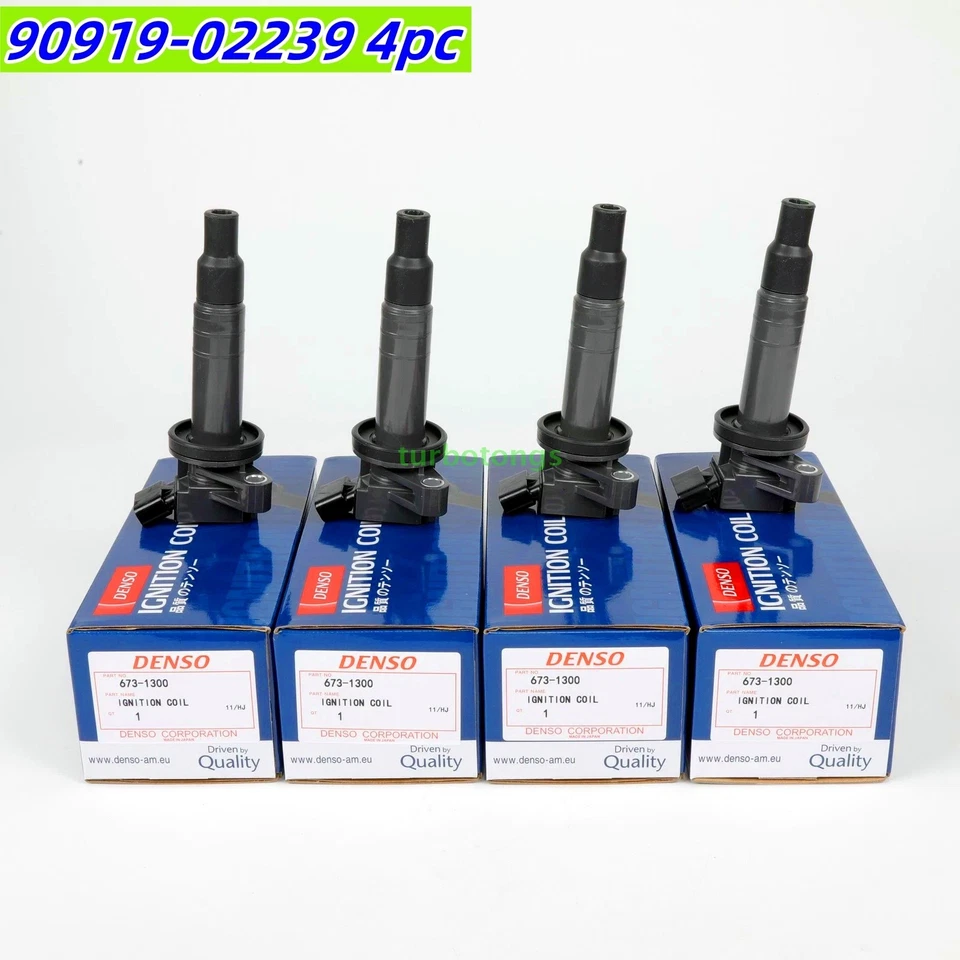 4Pcs New Denso Ignition Coil 90919-02239 for 2000-2010 Toyota Celica 673-1300 Foto 2 de 4