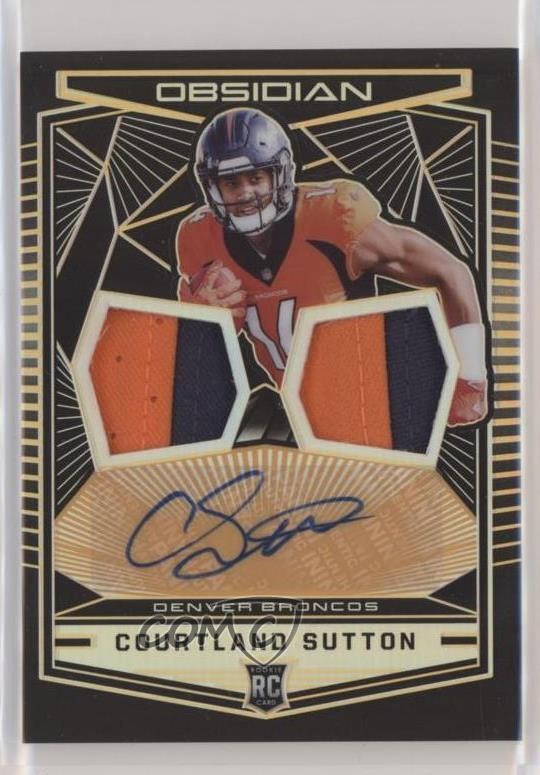 2018 Panini Obsidian Electric Etch Orange 26/50 Courtland Sutton #15 Auto RC 0o0