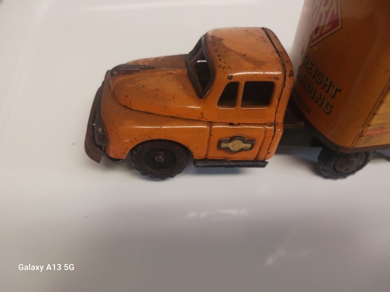 Vintage Friction Tin Toy Truck Japan Kokyu Harina Toys ABC Freight Truck Fun!!