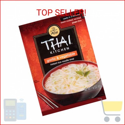 Thai Kitchen Instant Rice Noodle Soup, Garlic and Vegetables, 1.6-Ounce Unit (Pa