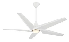 Minka Aire Switch 60" Ceiling Fan - Flat White 5-Blade Remote Control