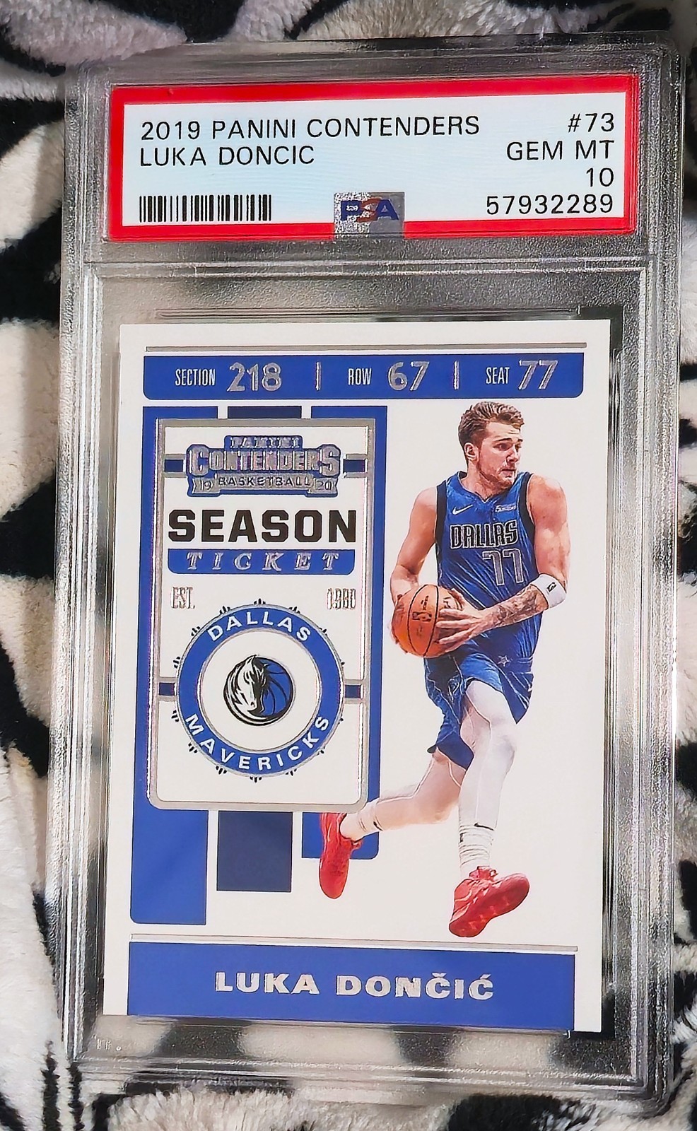 2019 Panini Contenders Luka Doncic🔥 #73 PSA 10 GEM MINT