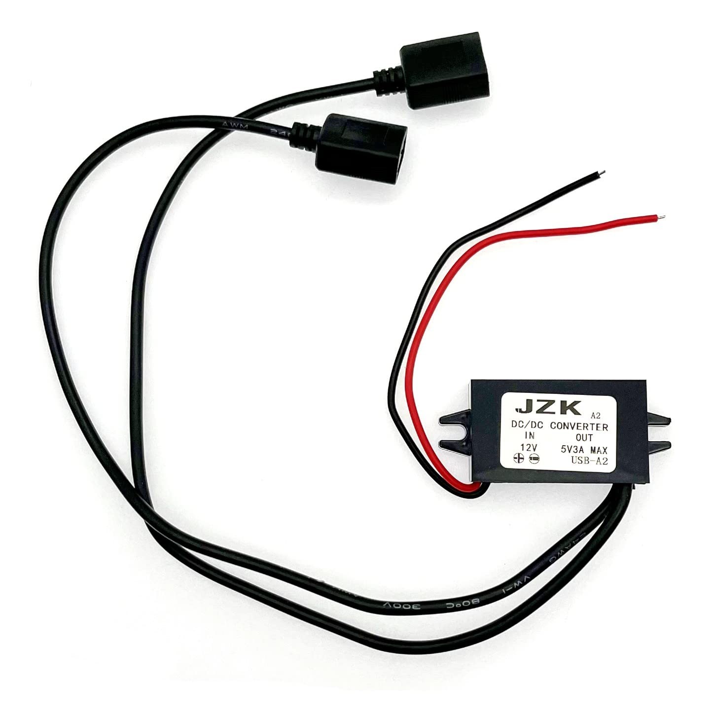 JZK Auto convertitore trasformatore di Potenza DC 12V 5V/ 3A convertitore (B8t)
