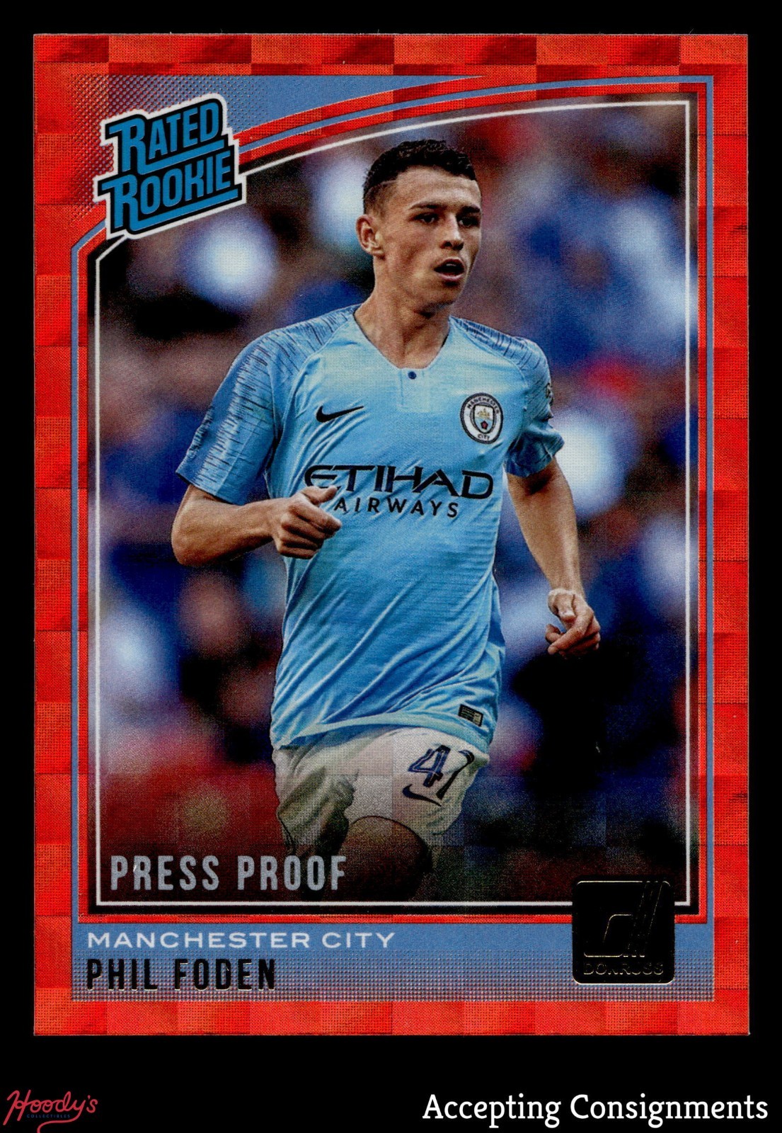 Phil Foden 2018 Donruss #179 Press Proof Red Price Guide - Sports
