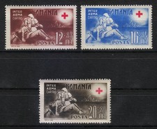 Roumanie 1943 MNH Mi 757-759 Sc B203-B205 Soldat blessé et infirmière - WWII **