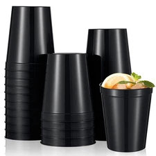 Mifoci 24 Pcs Stadium Plastic Cups Blank Reusable Drink Tumblers Bulk Stackable
