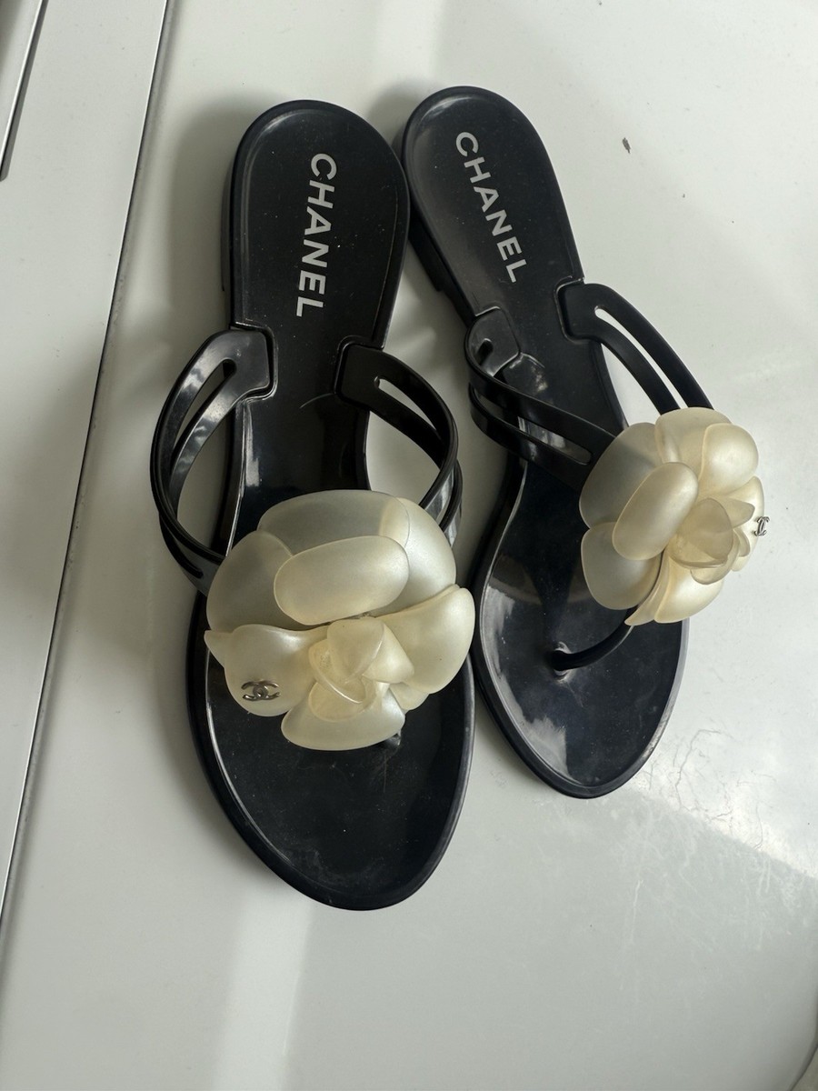Chanel Camelia Flats Sandals 36