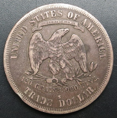 US Trade Dollar 1878 S. #1 - Picture 2 of 5