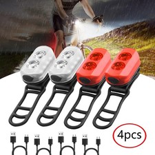 2 Set USB Rechargeable LED Bicycle Headlights Bike Front Rear Lamp Cycling Light