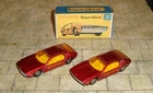 2 x LAMBORGHINI MARZAL CARS & 1 x BOX - MATCHBOX  LESNEY SUPERFAST MODEL c1969