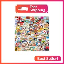 200Pcs World Travel Stickers Pack, Vacation Sticker Famous City Landmark Waterpr