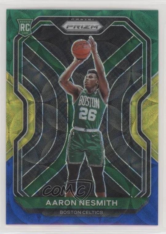 2020-21 Panini Prizm Choice Blue Yellow & Green Prizm Aaron Nesmith #282 7i2