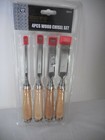 Wood Chisel Set 4 Pieces 1"  3/4" 1/2" 1/4" Wood handle NEW Champion Tools