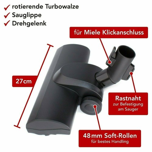 Bodendüse Bürsten Ersatzteil Rohr Staubsauger für Miele S 826 Mondia Lx S 3800 - Bild 3 von 8