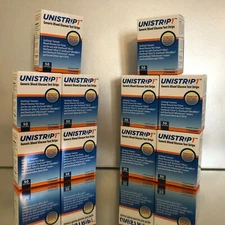 Unistrip 1 Blood Glucose Test Strips 500 Qty.  Exp 11/2026. Free shipping  